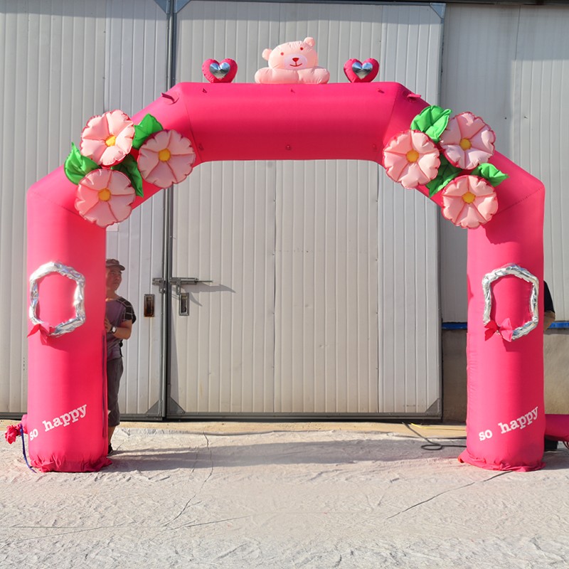 新州镇粉色婚礼拱门